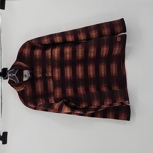 John Wayne Men's Plaid Snap Button Sweater Size M
